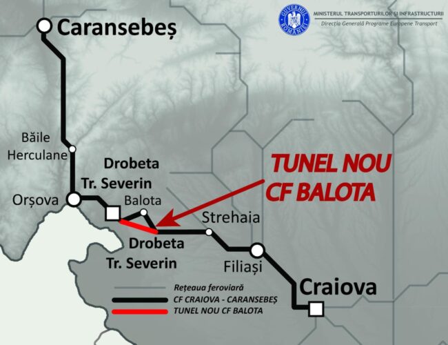 Tunel Balota linia tren Craiova Caransebes