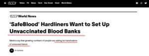 Vice News cererea pentru sange de la nevaccinati