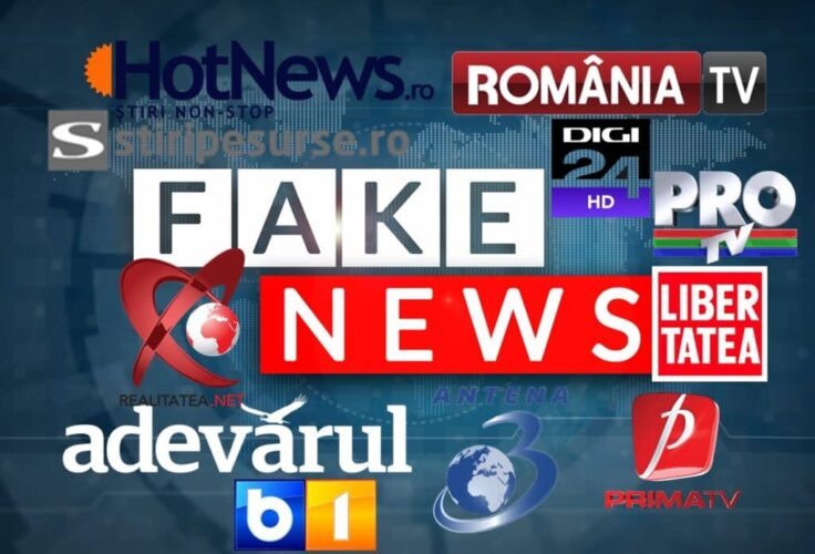 Fake News Television Broadcast Screen Illustration. Fake News An