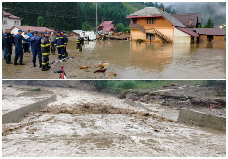 Montaj inundatii apele romane