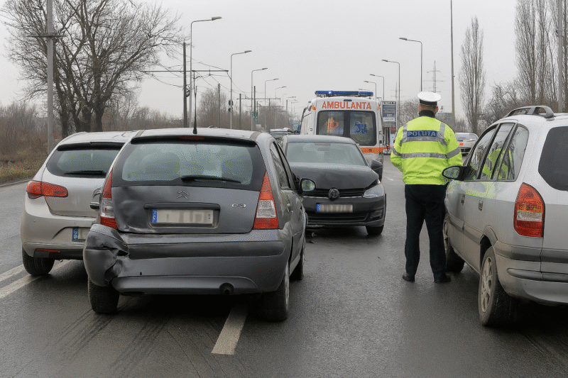 Accident rutier pe C