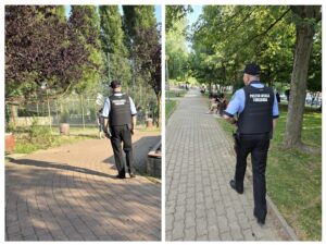 Amenzi și controale aplicate de polițiștii locali în parcurile Timișoarei (FOTO)